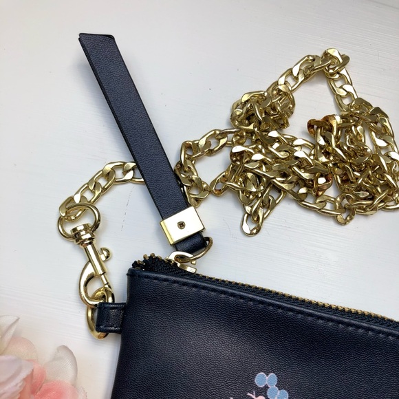 Merona Navy Pink Floral Crossbody & Bracelet - Picture 5 of 10